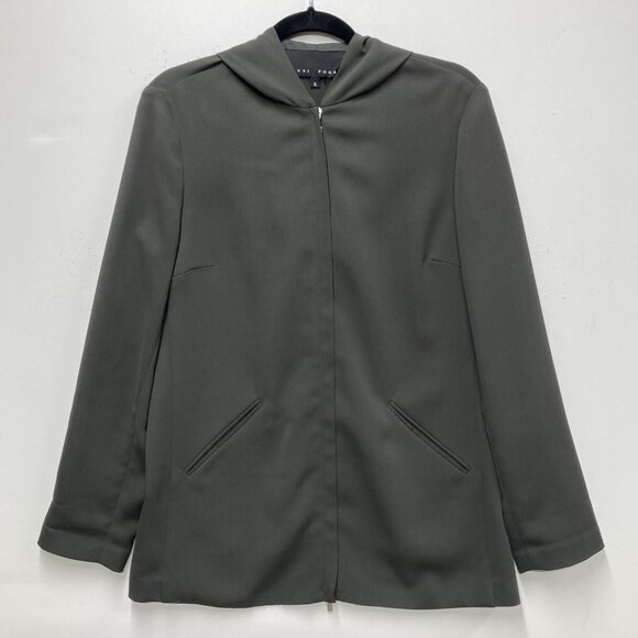 Yansi Fugel Brown Hooded Jacket, Women's Size Small, Microfiber, Pockets - Picture 1 of 10